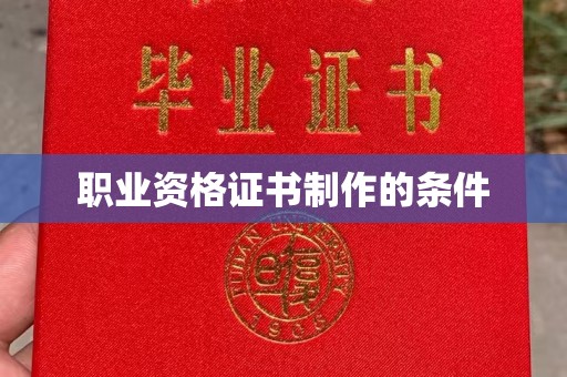 林口职业资格证书制作的条件